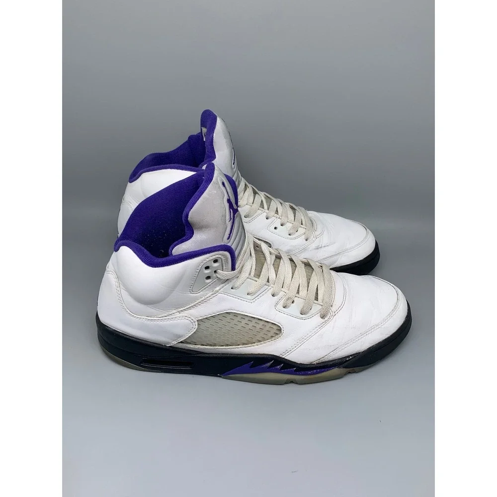 Jordan 5 Retro Dark Concord White Basketball Shoes DD0587-141 Men's Sz 10